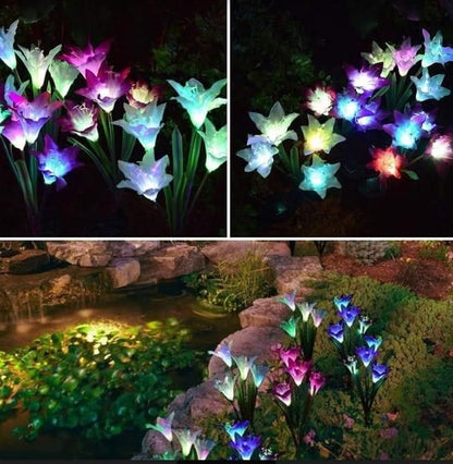 Solar Powered Lily Flower Lights