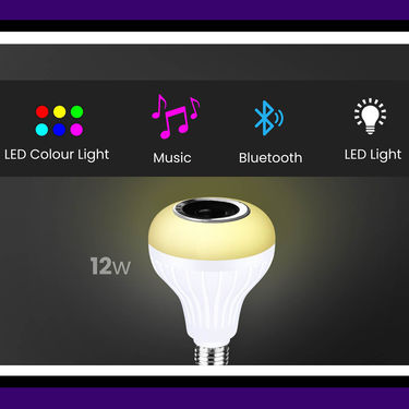 Colour Changing LED Bulb with Bluetooth Speaker