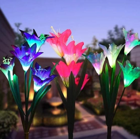 Solar Powered Lily Flower Lights