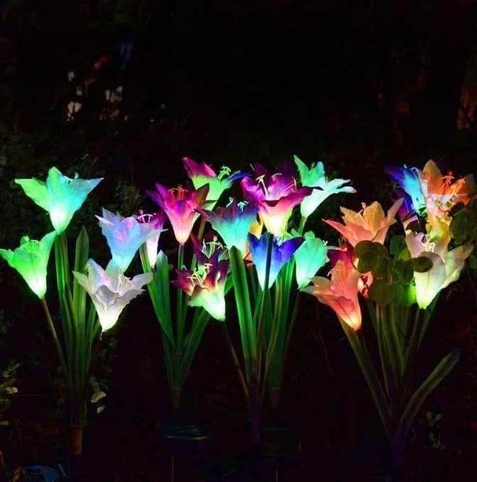 Solar Powered Lily Flower Lights